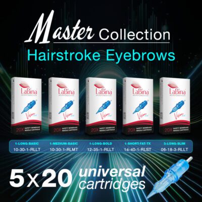 Hairstroke Needles for Eyebrows – Vision blue Master Collection